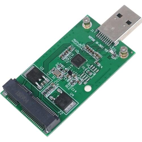 Mini USB 3.0 to PCIE mSATA External SSD PCBA Conveter Adapter Card New