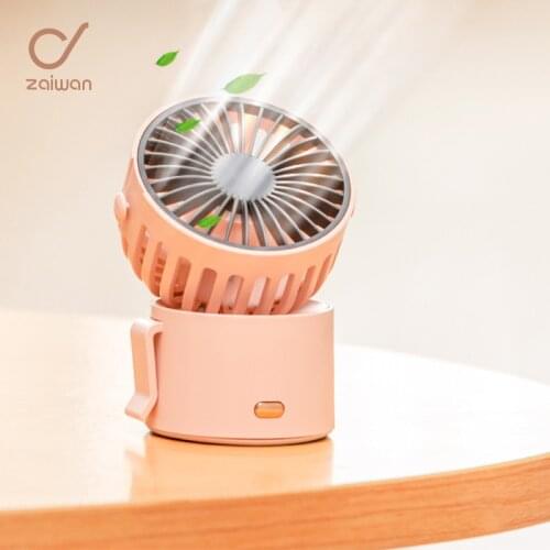 Mini Fan Portable Hanging Neck Fan Usb Rechargeable Small Clip Fan 1000mAh Battery Air Cooler Desktop Outdoor Handheld Fan 2021