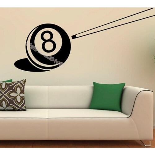 Billiard Ball Club Wall Stickers Snooker Sports Game Vinyl Wall Decals Home Interior Design for Living Room Murals Post EB363