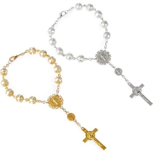 Catholic Gift Saint Christopher Travel Protection Bead Bracelet for Women