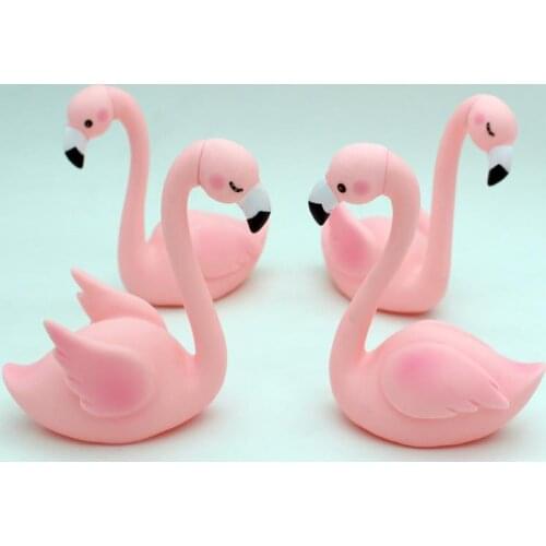 Pink Flamingo Cake Topper Decor For Birthday Wedding Anniversary Led Flashing Glowing Flamingo Night Light Party Decoration