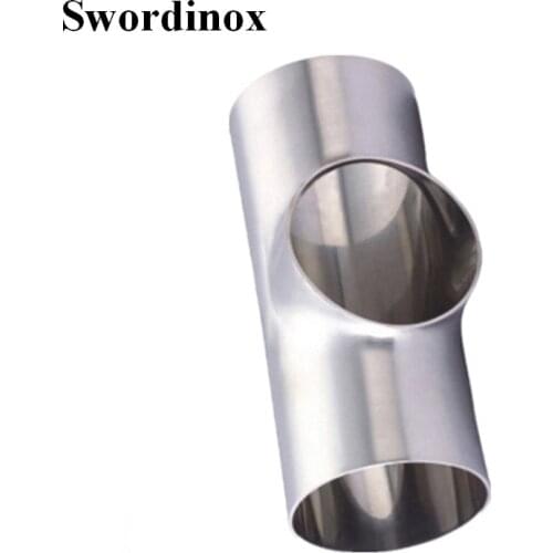 Swordinox SS304 or SS316L Stainless Steel Sanitary DIN11851 Standard Welded Short Type 3 Way Tee Ferrule Pipe Fitting