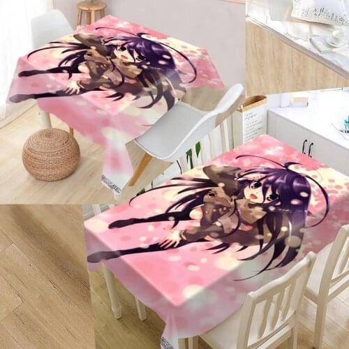 Custom Shakugans Shana Table Cloth Oxford Fabric Rectangular Waterproof Oilproof Table Cover Family Party Tablecloth