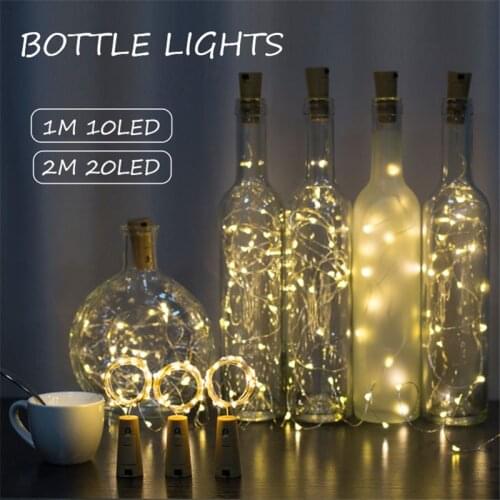 LED Cork Shaped 10LED Night Fairy String Lights Wine Bottle Lights Lamp Home Holiday DIY Cork Light for Wedding Christmas Party