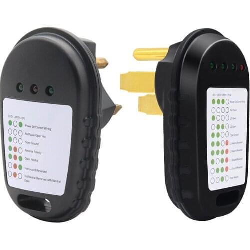 RV Circuit Tester, RV Power Pedestal Tester 14-50P Receptacle Analyzer for Travel Trailers