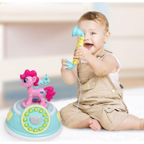 High Quality Retro Telephone Early Education Story Machine Multi-mode Simulation Telephone Girl Toy