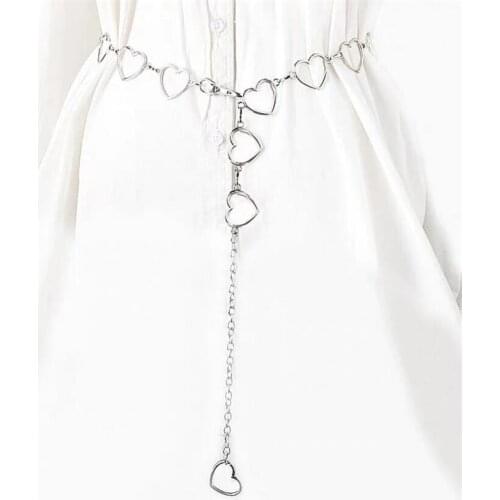 100cm Waistband Pants Classic Waist Chain Love Heart Hollow Girdle For Women Hip Hop Style Fashion Fine Waist Belts Trendy