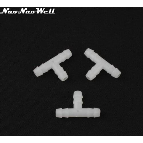 12pcs NuoNuoWell 5mm Water Pipe Hose PE Equal Tee Connector for Aquarium System Air Pump Environmental Hose Fittings