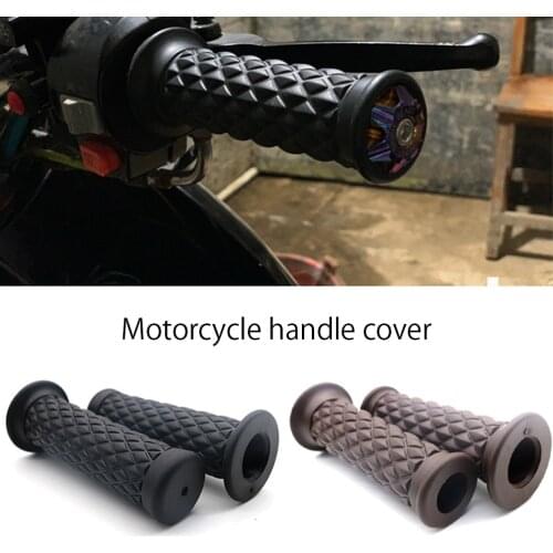 2pcs classic motorbike grips handle 7/8 22mm Rubber Anti-slip Motorcycle Grip Motorcycle Handlebar for KTM CRF harley yamaha
