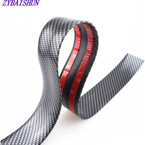 5D Carbon Fiber on Car Stickers Vinyl Door Bumper Film Protector Trim Trunk Decal in Auto for Honda Acura Nissan