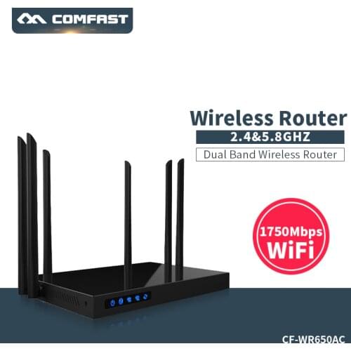 Comfast CF-WR650AC 1750Mbps WIFI Router 2.4G+5.8G Enginering Manage router 1 Wan 4 Lan 802.11ac access point wi fi router