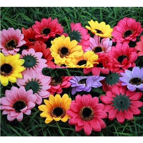 DIY manual simulation flower silk flower cloth flower chrysanthemum sunflower head little Daisy flowers