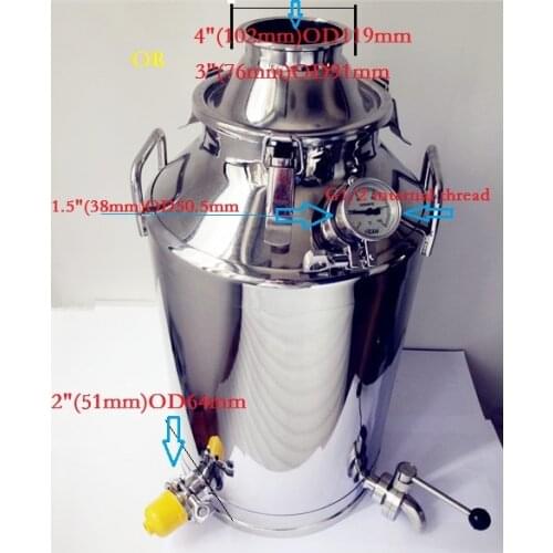 Free Shipping 100L Tank For Distillation Boiler Distillery Tank ,Brew Tank, Distillery Tank Stainless Steel 304