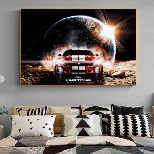 Ford Mustang Cobra Home Decoration Painting Completely Square Drill Mustang Car Cross Stitch Wall Art Picture for Living Room