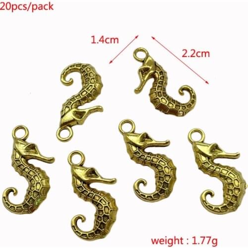 JunKang Hippocampus seahorse pendant for fashion jewelry making DIY handmade necklace and bracelet accessory materials wholesale