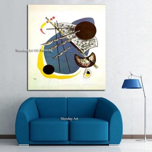 Kandinsky Abstract Famous 100% Hand painted Canvas Painting Red Yellow Blue Art Wall Picture For Living Room Home Decoration