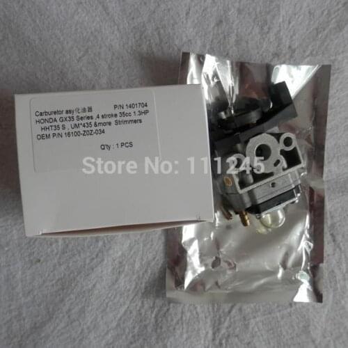 GX35 CARBURETOR FOR HONDA GX35NT TRIMMER HHT35S 1.3HP 35.8CC BLOWER CARBURETATOR BRUSHCUTTER CARBY 16100-ZOZ-034 FREE SHIPPING