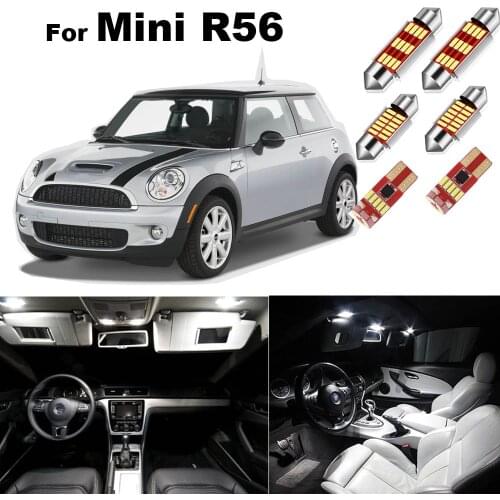 11Pcs Canbus Car LED Interior Light Kit For Mini R56 Cooper/ Cooper S/ Cooper JCW 2007-2010 Dome Trunk Lmap Accessories