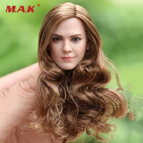1/6 Scale Hermione Emma Watson Head Sculpt W Long Curls Hair F 12'' Doll