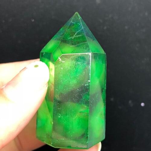 Quartz Crystal Point Rainbow Titanium Treated Quartz Wand Acqua Aura Crystal Quartz Point Present Love Gift Accessory