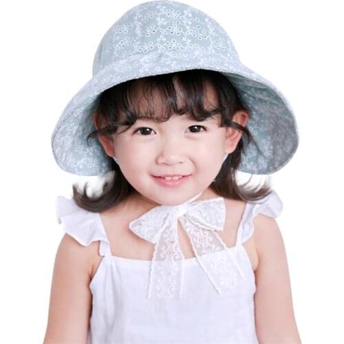 Baby Boys Girls Toddler Floral Bucket Hats Summer Kids Caps Reversible UV Protection Sun Hat