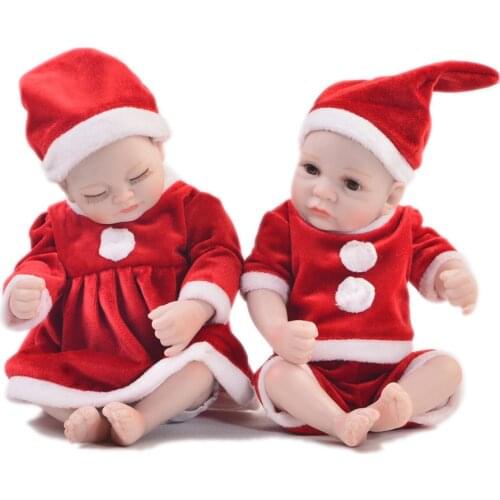 Mini Doll Reborn Baby Doll 27CM Lifelike Realistic Bebe Reborn Dolls Toy Full Body Silicone Vinyl Waterproof Bath Toy Soft Doll