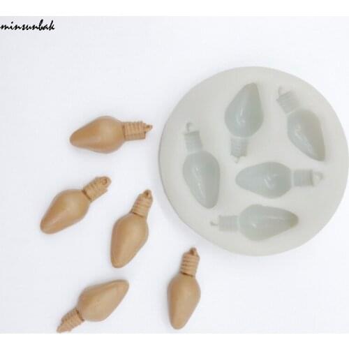 Minsunbak Small Bulb Silicone Mold DIY Chocolate Cake Decoration Baking Tools Fondant Mould