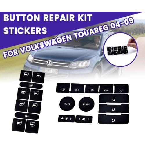 For VW For Volkswagen Touareg 2004-2009 Car Repair Stickers Glass Lift Air Condition Climate Control Switch Button Decals Kit