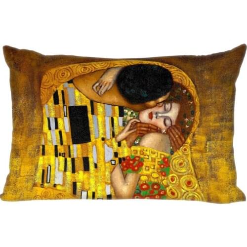 Custom Gustav Klimt Pillow Cover Rectangle Zippered Classic Fashion 50X75cm Two sided Prints Pillow Case
