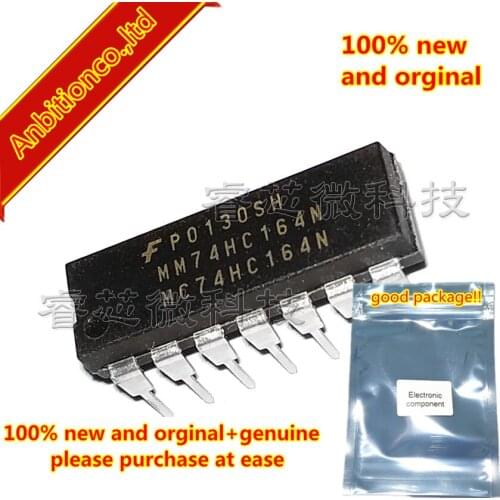 10pcs 100% new and orginal MM74HC164N MC74HC164N DIP-14 8-Bit Serial-in/Parallel-out Shift Register in stock