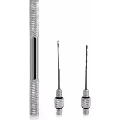 New 2 in 1 Carp Fishing Drill Hook Boilie Hair Rig Hook Baiting Tools Set