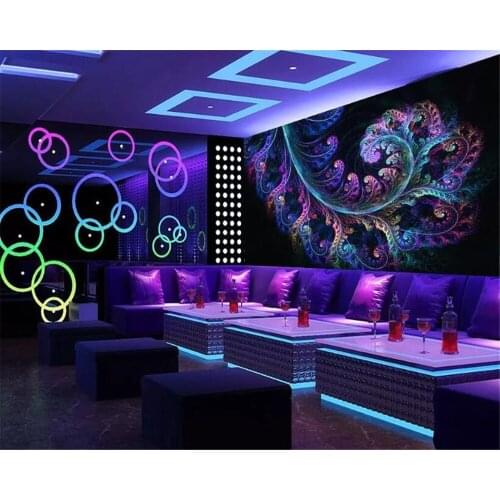Beibehang wall papers home decor Customized colorful flower art bar KTV wall wallpaper 3d background wall papier peint mural 3d