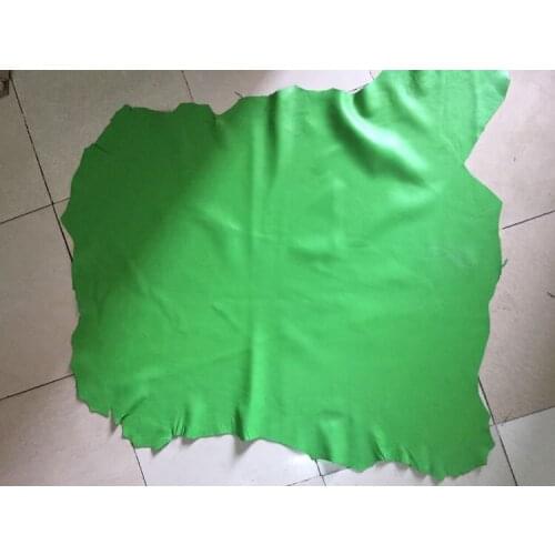 Dyed Tender green genuine Sheep leather material for bags/shoes/belts