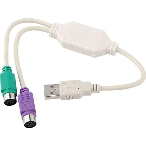 USB Male To PS2 PS/2 Female Converter Adapter Cable Keyboard Mouse Computer Accessories