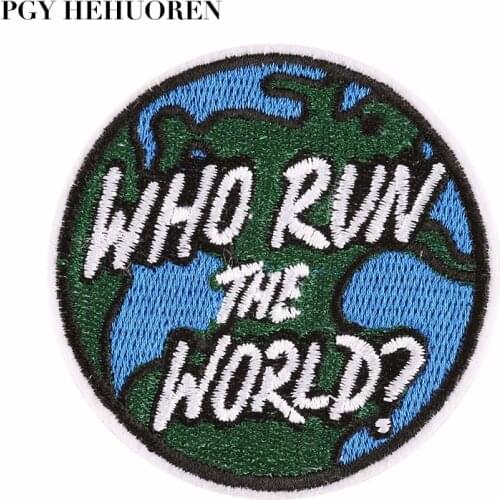 PGY Earth Space Patches for Clothing Iron on Embroidered Applique Patch Fabric Badge Garment DIY Back Pack Apparel Accessory