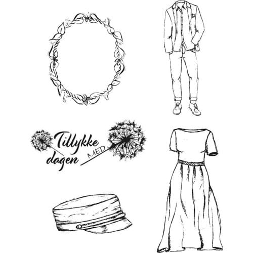 Suit Dress Navy Cap Dandelion Transparent Stamp Clear Stamps for DIY Scrapbooking Paper Cards Making Decorative Crafts New 2019