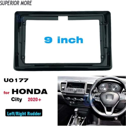 2Din 9 Inch Radio Fascia for Honda City 2020 Stereo Panel Dashboard Installation ABS plastic Trim Kit DVD MP5 player Frame Bezel