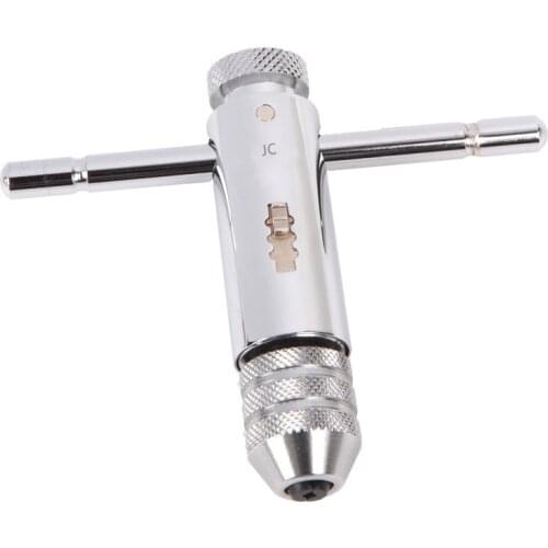 Adjustable M3-M8 T-Handle Ratchet Tap Wrench Machinist Tool Screw Thread Plug Tap Machinist Tool