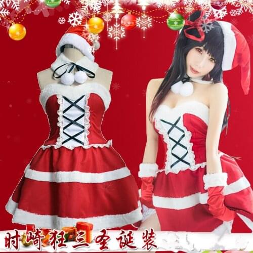 Christmas costume DATE A LIVE Tokisaki Kurumi Halloween Cosplay Costume