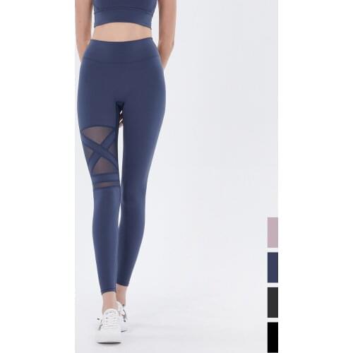 Mesh Tights Sexy Push Up Sport Leggings Women Lulu Sanding Yoga Pants Gym Run Sportswear High Waist Seamless Leggings Trousers