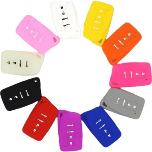Silicone Car Key Cover Case Fit for Lexus Nx 200 Nx300h Rx 350 450h Es 350 Gs Is Ls Gs Rc F 2014 2015 2016 4 Button Fob Case