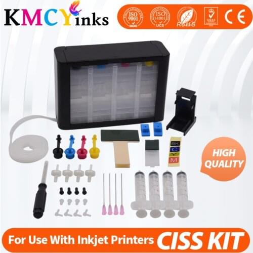 KMCYinks Continuous Ink Supply System Ciss Ink Kit Replacement for HP for Epson for Brother for Canon Inkjet Printer 4 Color