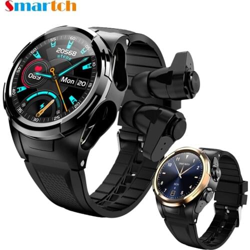 Smartch Smart Watch Men Bluetooth Earphones Body Temperature Thermometer Full Cycle Full Touch Screen Smartwatch S-201 Wristband