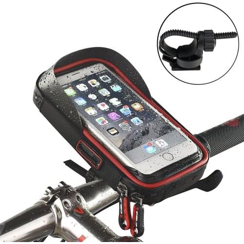 Bicycle Motorcycle Phone Holder Waterproof Case Bike Phone Bag Adjustable for Mobile Stand Support Scooter Cover X105D