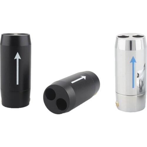 High Quality 4x HIFI Audio Pants Y Splitter RCA Cable Speaker Cable Wire pant alluminium 11mm to 2*7mm boot With Arrow