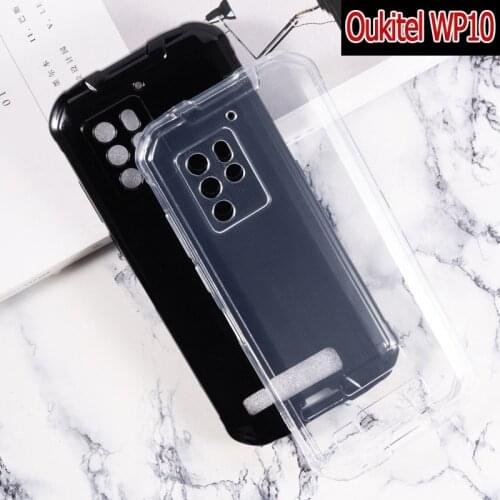 WP10 Luxury Quality Half Clear Crystal Soft TPU Phone Case For Oukitel WP10 5G Back Cover Protective Shell Skin