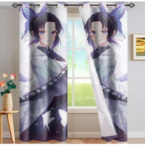 3D Printing Japanese Anime One Piece Curtain Block out Fabric Drapes Darkening Thermal Insulated Window Curtain Living Room
