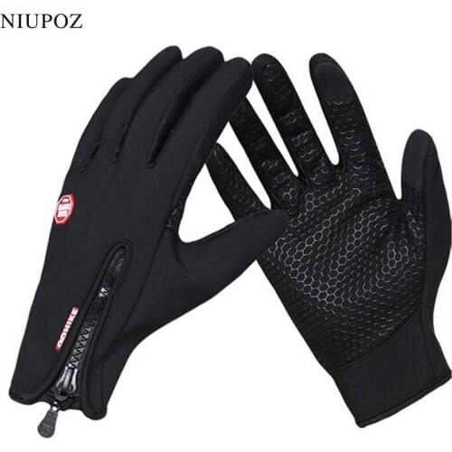 Winter Women Men Full Finger Warm Ski Gloves Bike Sport Touch Screen Gloves Unisex Windproof Snow Moto Bicycle Cycling Glove S95