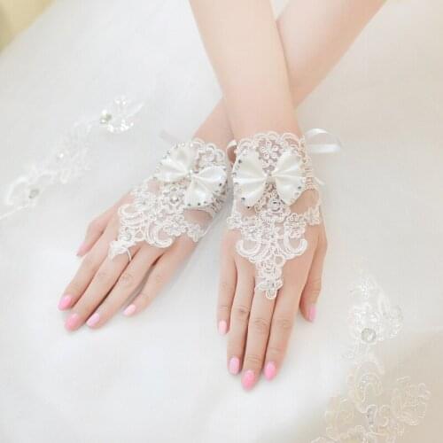 ZuTouuoly Fingerless Bridal Gloves