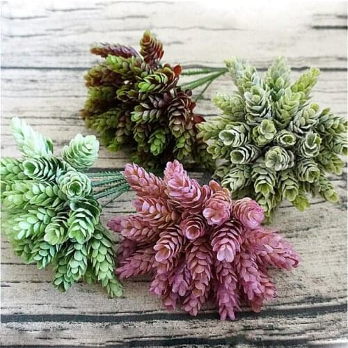 1pc 30Heads Artificial Pineapple Fake Plastic Green Leaves Flores Flowers DIY Flower Arrangements Wedding Decoration Plant Leaf